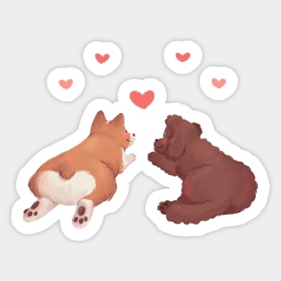Puppy Love Butts Sticker
